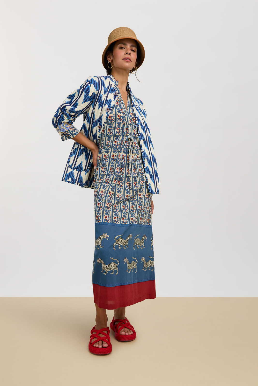 radha caftan--dragon tiger ivory