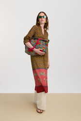 radha caftan--dragon tiger green gold