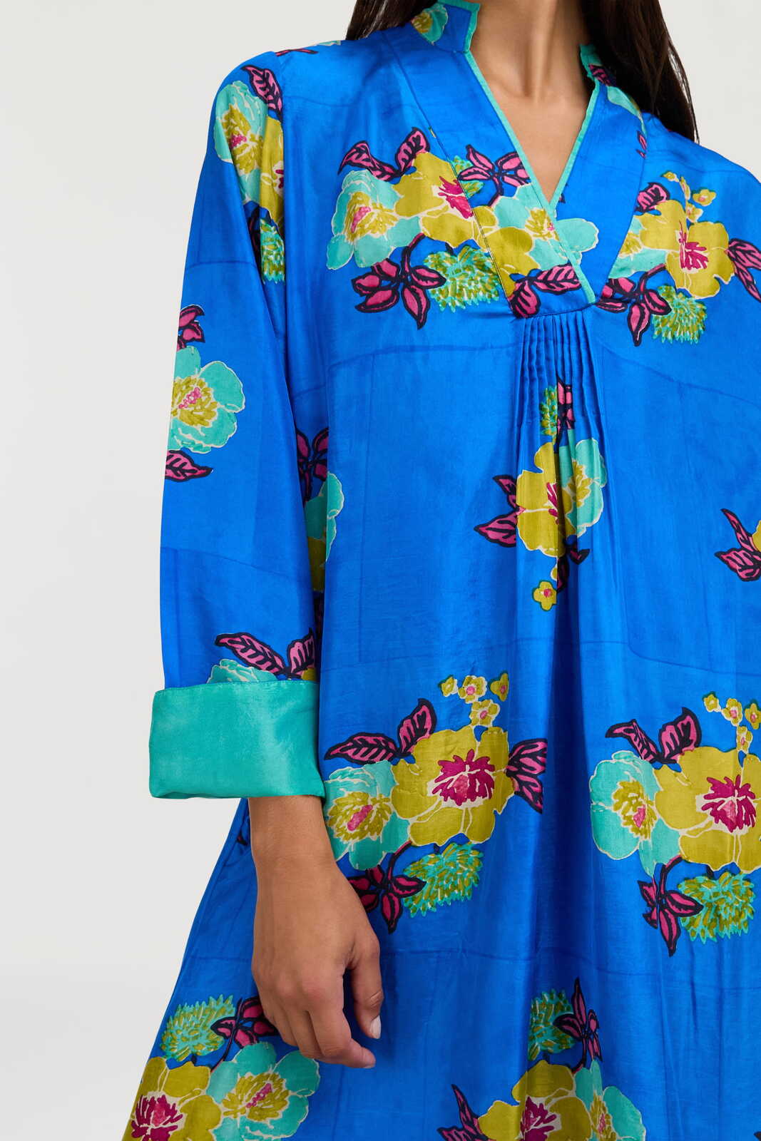 radha caftan--dandelion blue