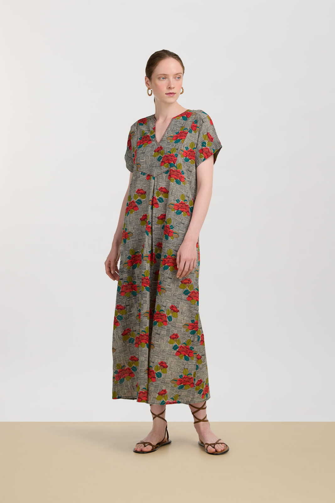 saffron caftan--kanji black