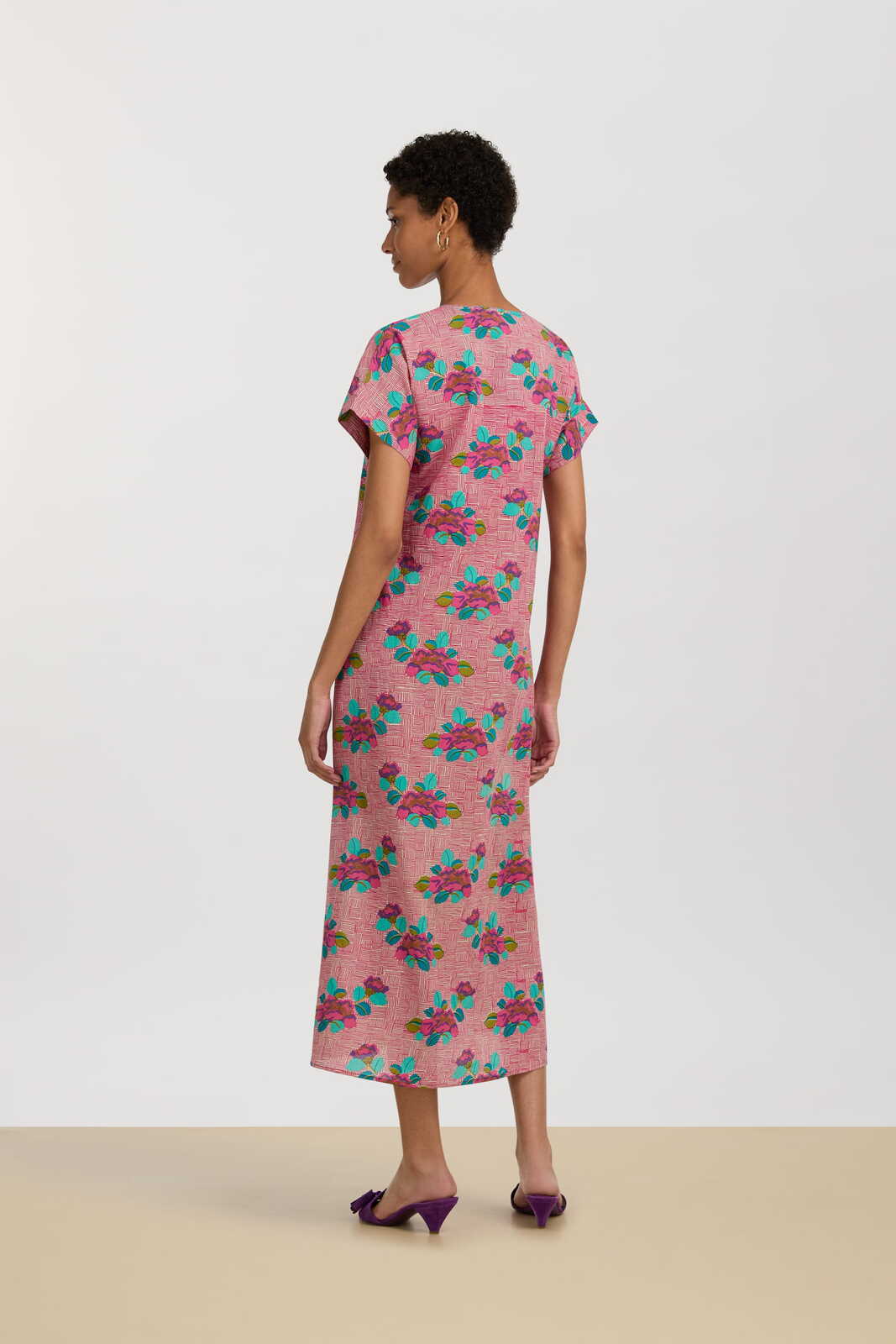 saffron caftan--kanji fuxia