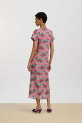 saffron caftan--kanji fuxia