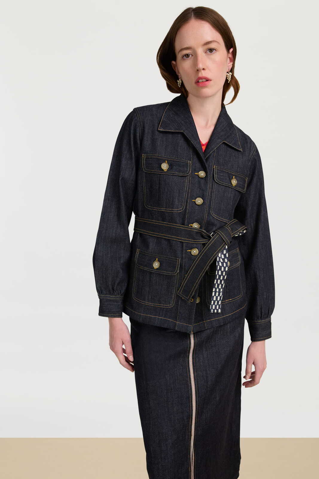 giacca saharian--denim blue