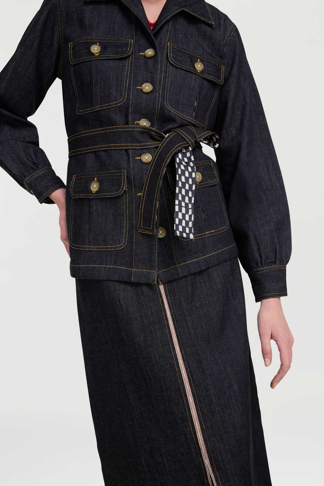 giacca saharian--denim blue