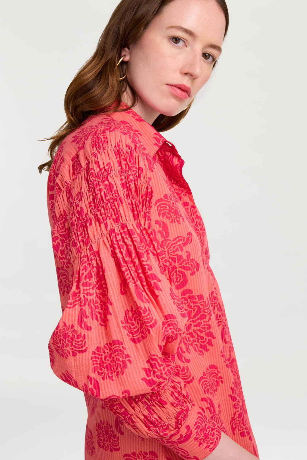 savannah shirt--naoshima peach