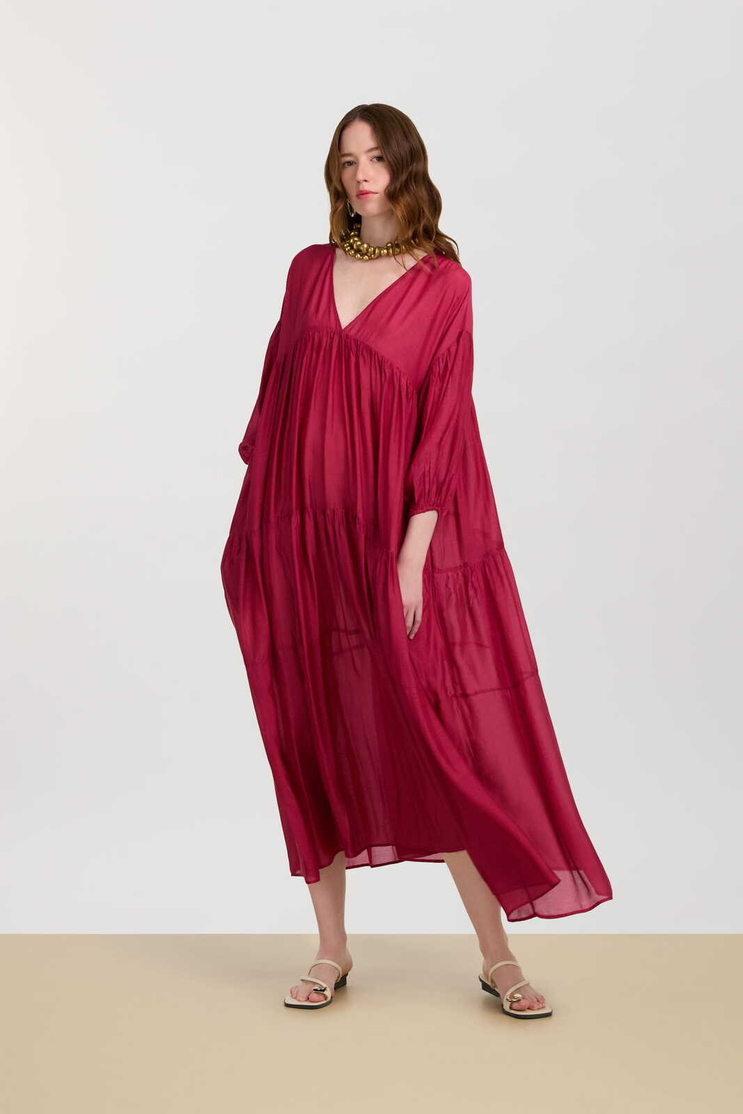 scirocco caftan--fuxia