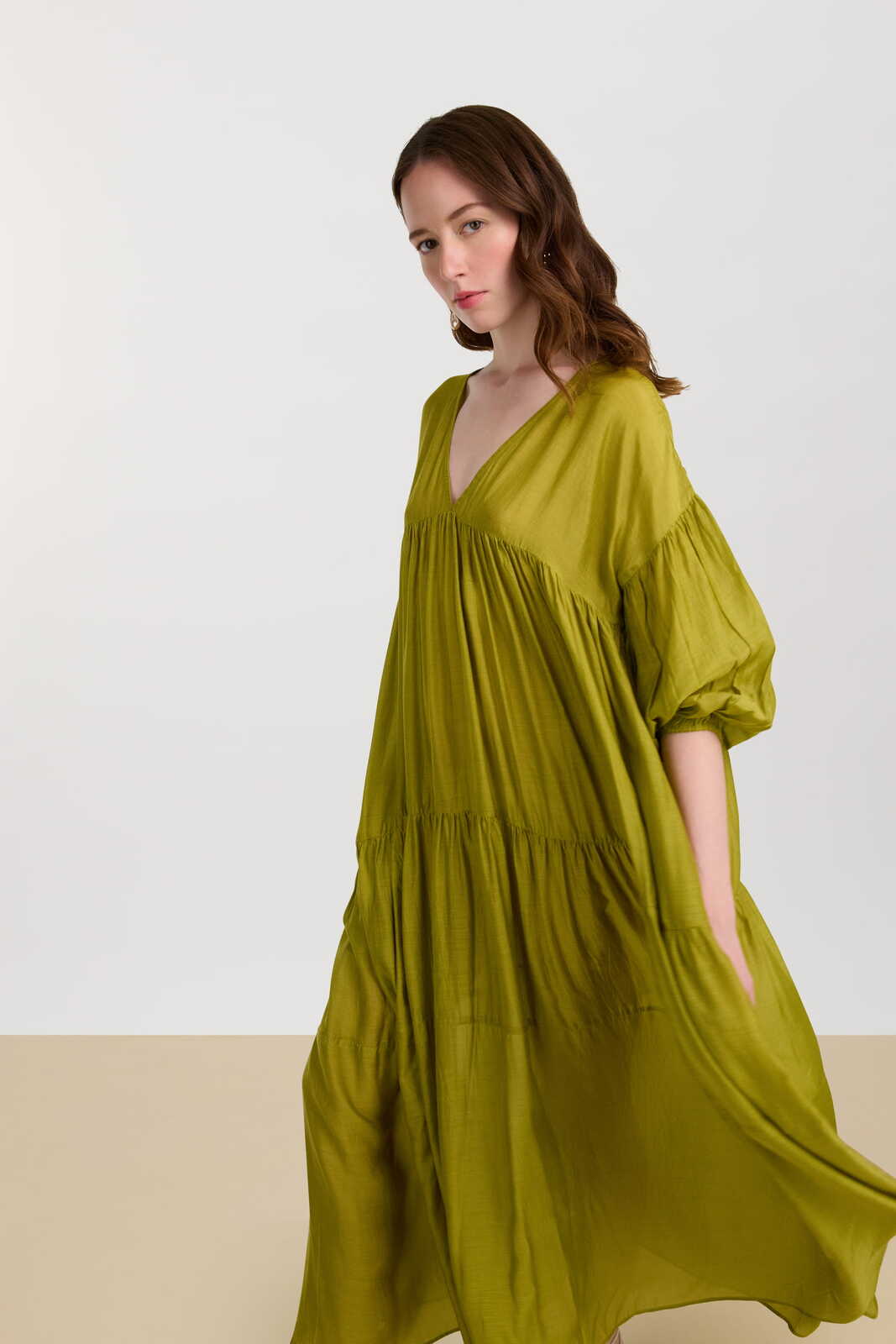 scirocco caftan--green gold