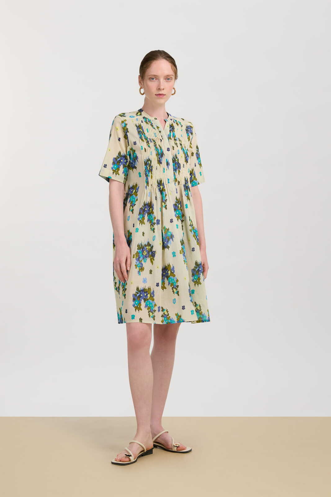 teena dress--ginza bouquet ivory
