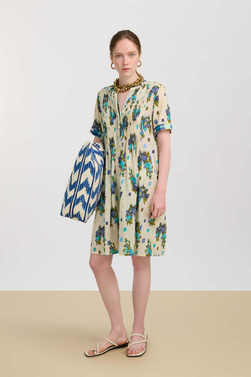 teena dress--ginza bouquet ivory