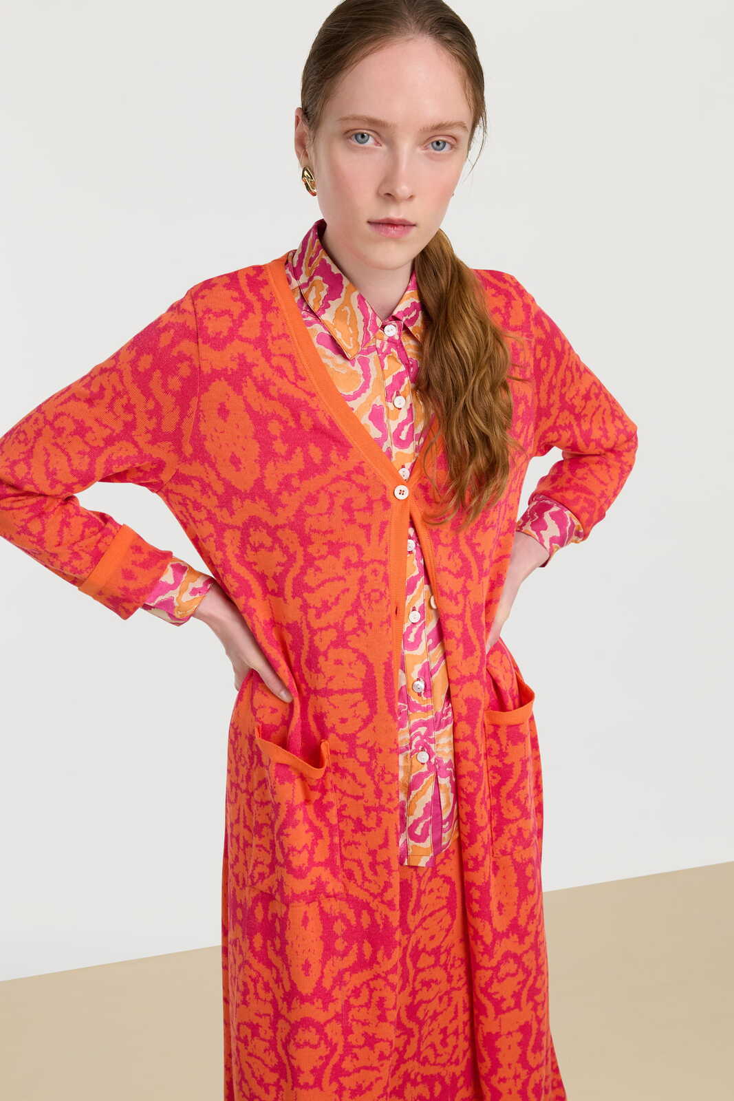 spolverino theresa--damask design orange