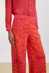 theresa pants--damask design orange