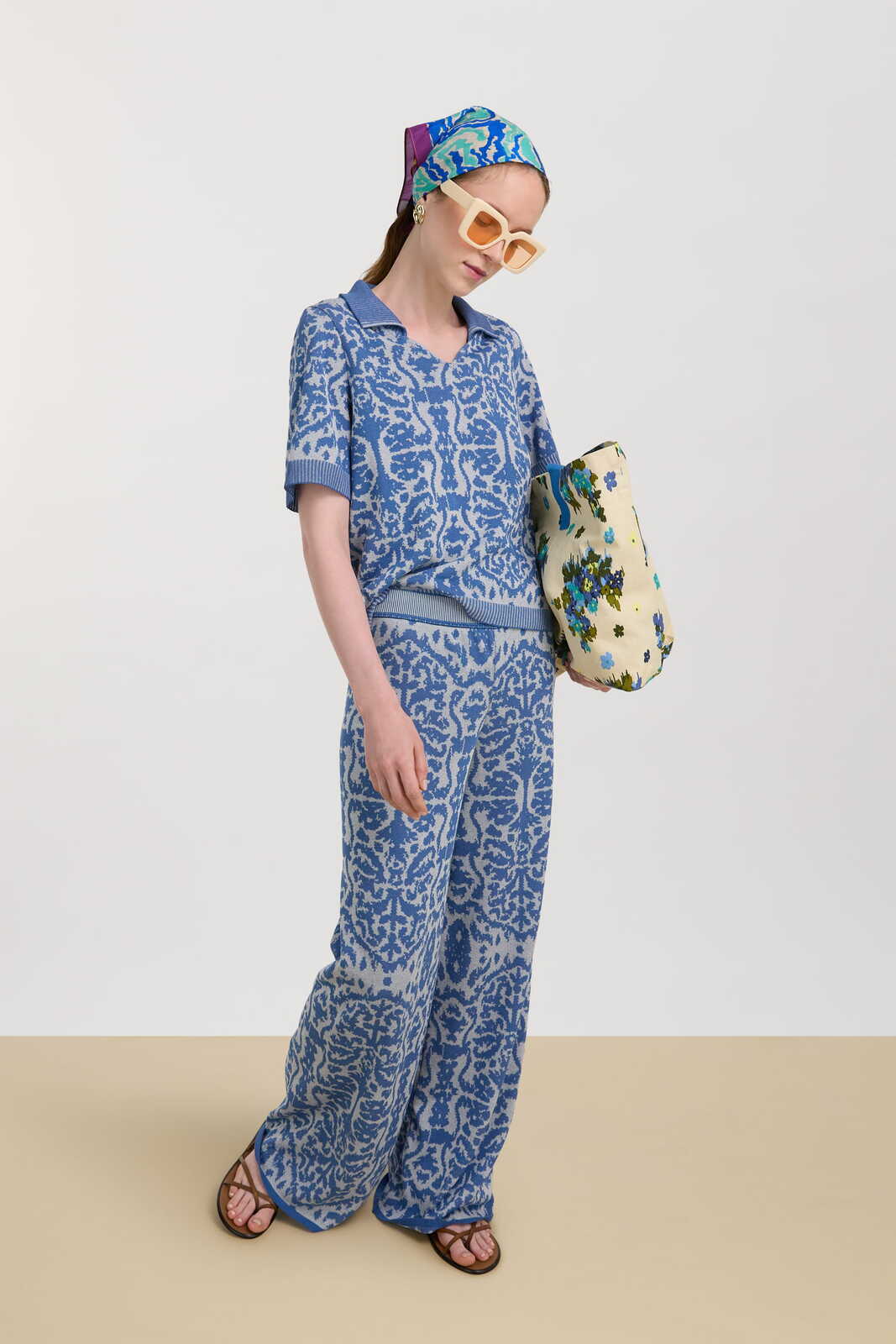 theresa pants--damask design sugar