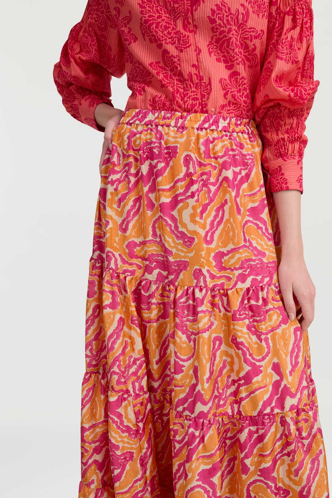 tulsi skirt--dragon cloud fuxia