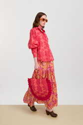 tulsi skirt--dragon cloud fuxia