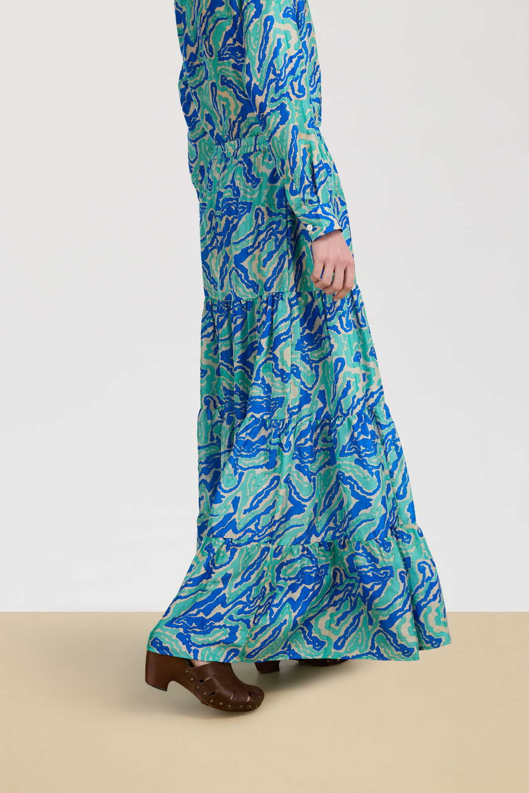 tulsi skirt--dragon cloud aqua