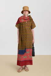 guava caftan--dragon tiger green gold