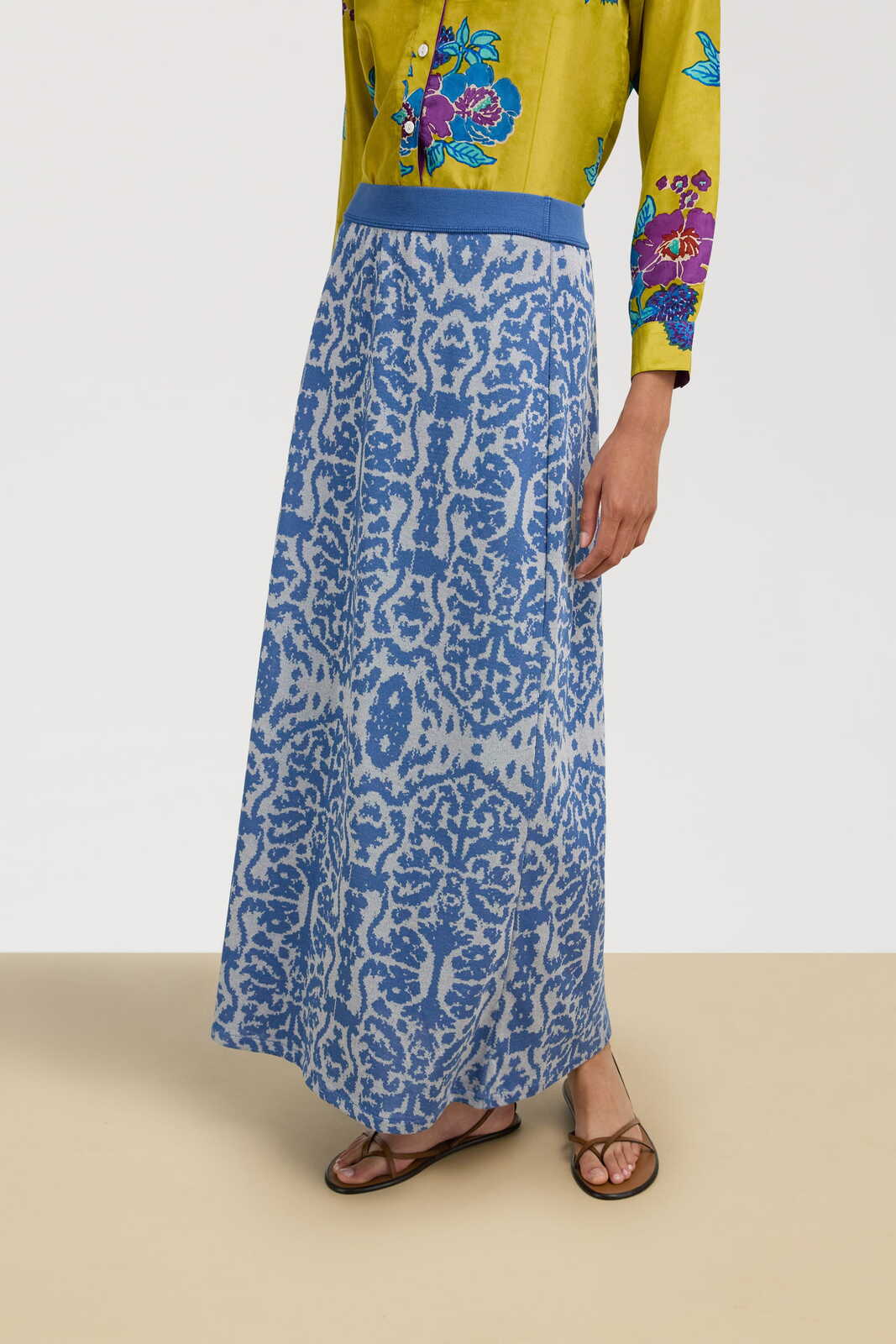 theresa skirt--damask design sugar