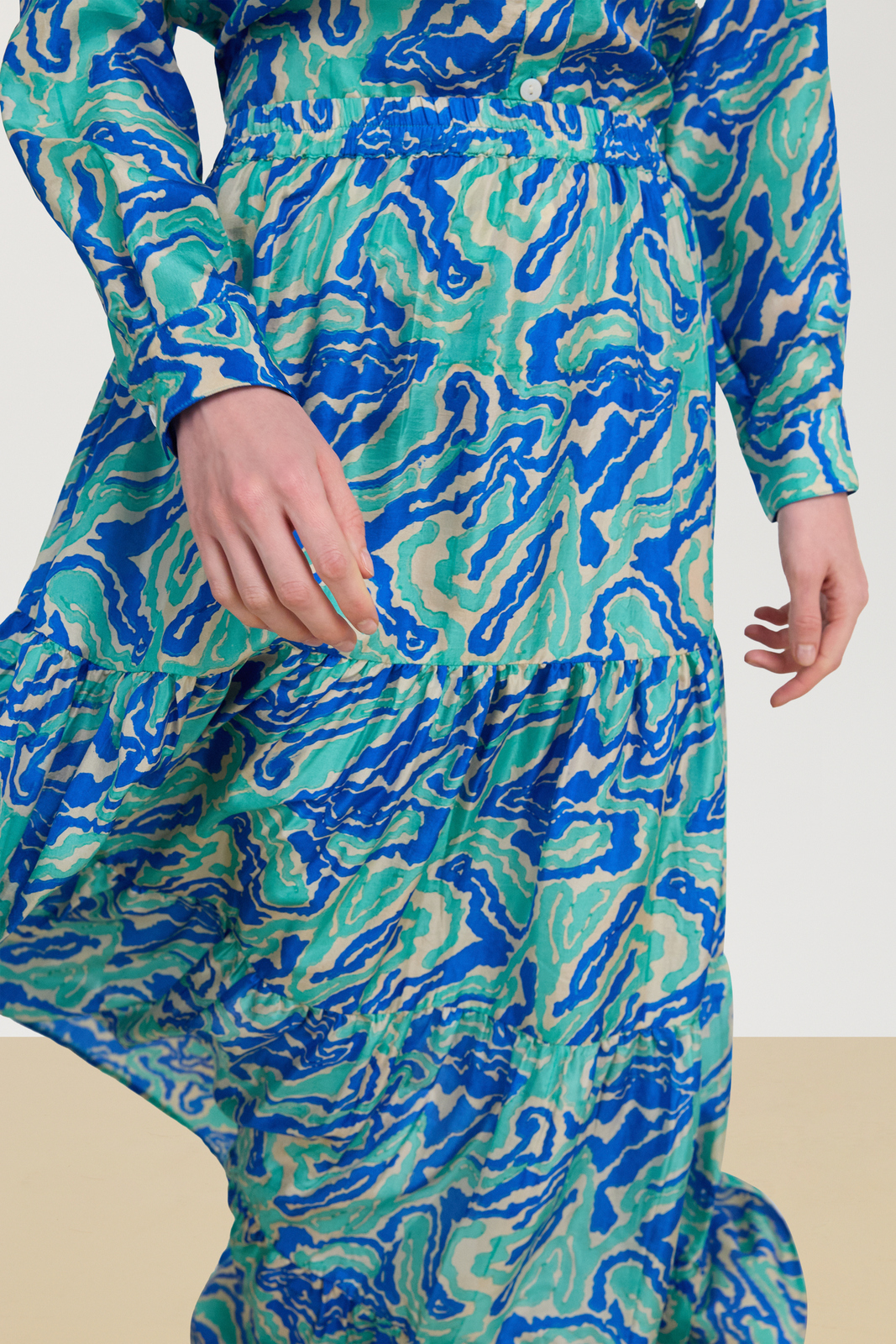 tulsi skirt--dragon cloud aqua