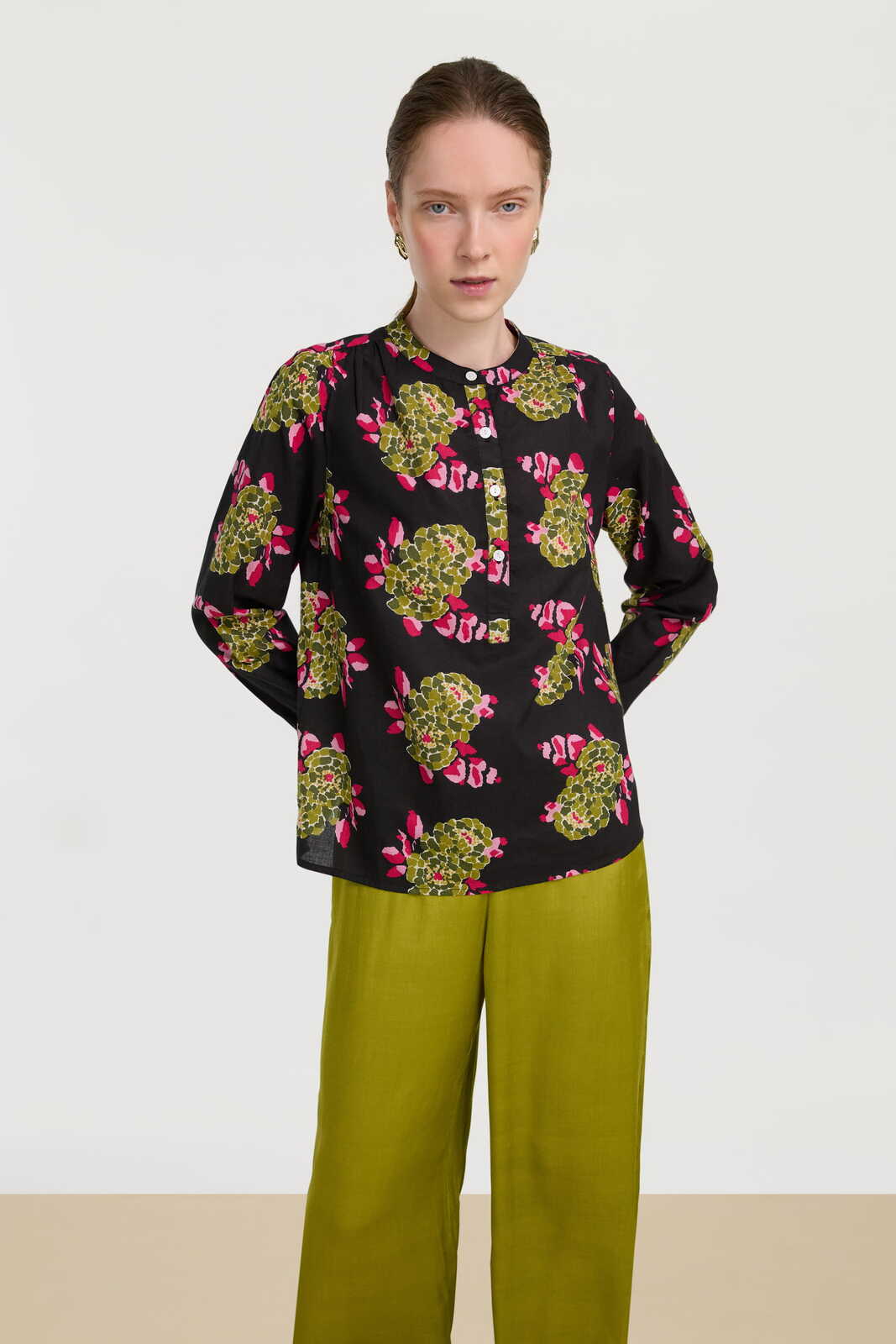 batumi shirt--cambric suiko flw black