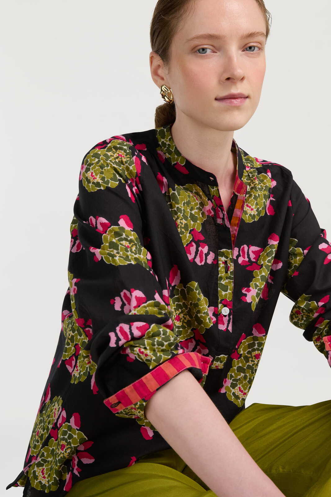 batumi shirt--cambric suiko flw black