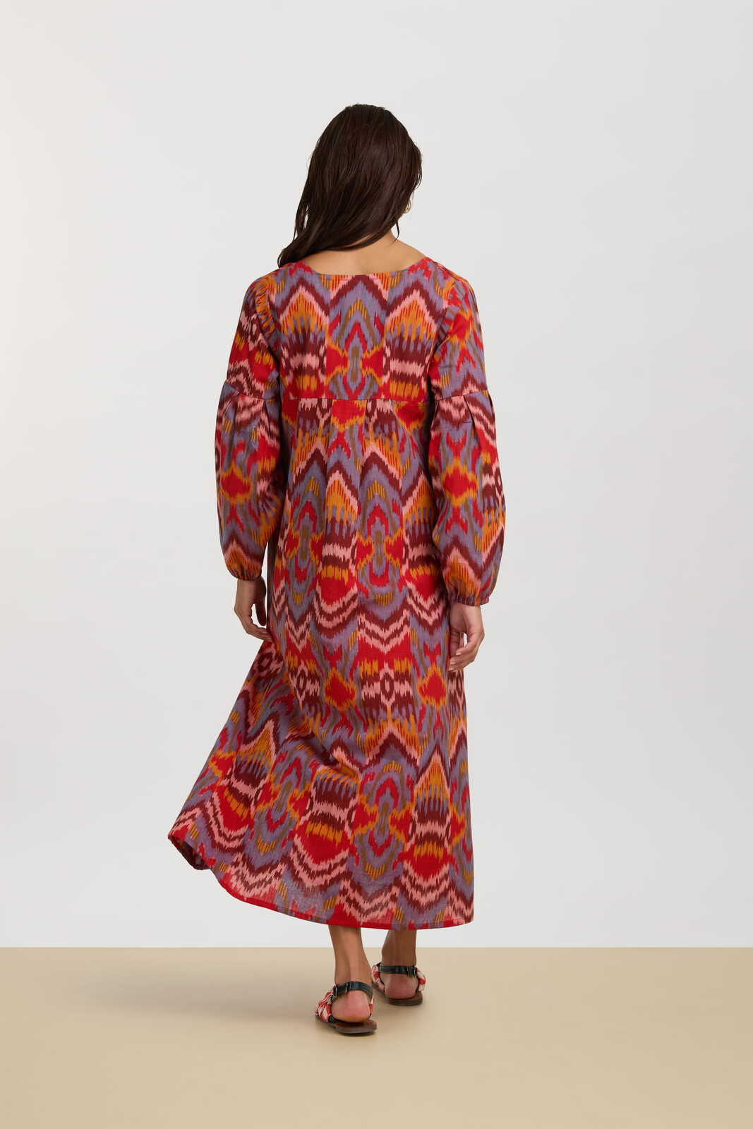 abito khubani--mathura ikat sugar red