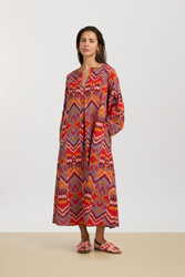 abito khubani--mathura ikat sugar red