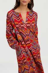 abito khubani--mathura ikat sugar red