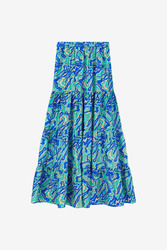 tulsi skirt--dragon cloud aqua