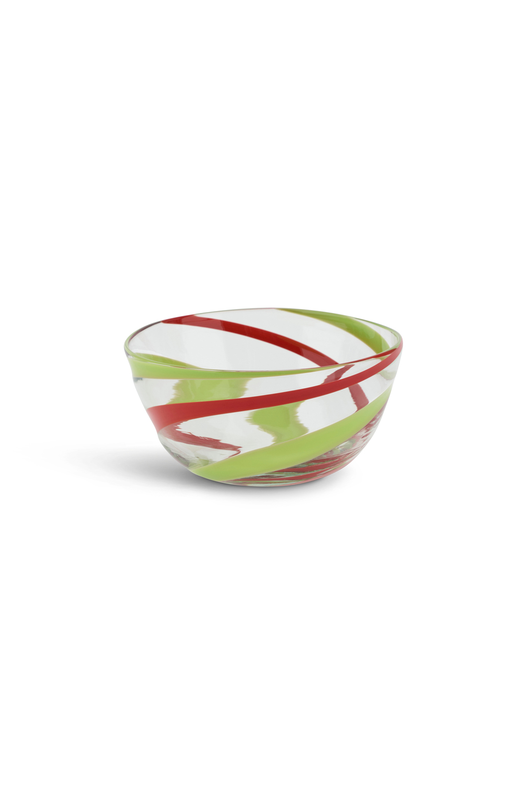 bowl--spiral red green
