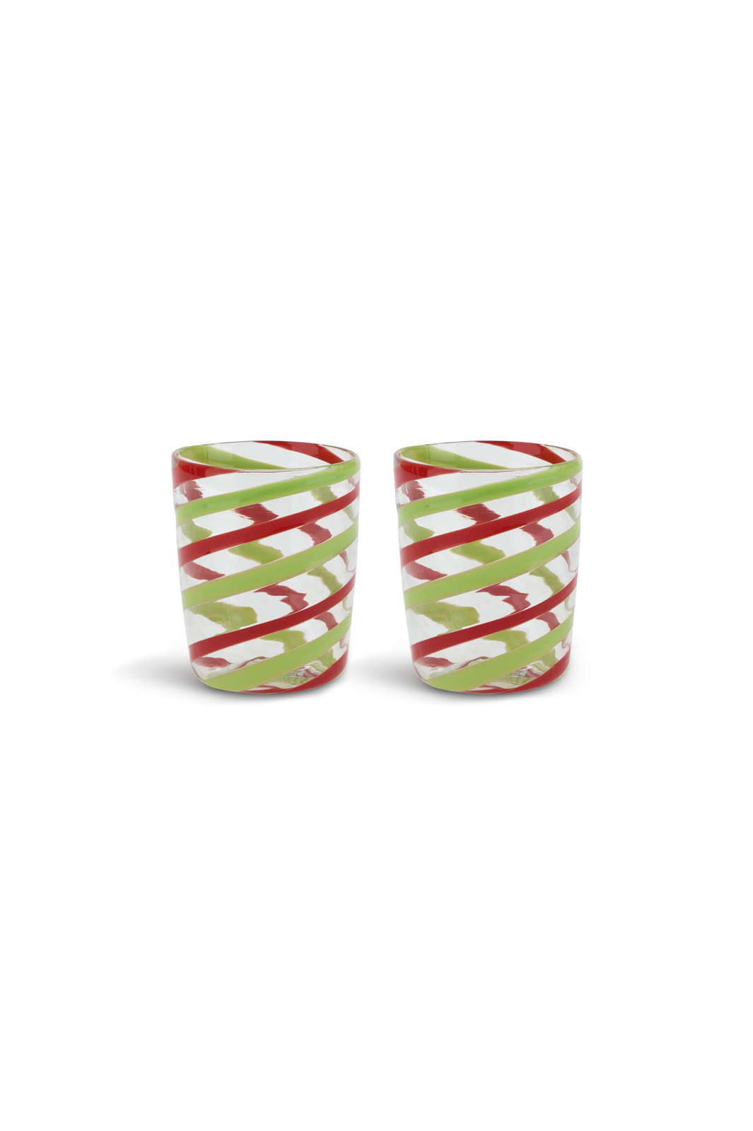 set di 2 bicchieri--red green