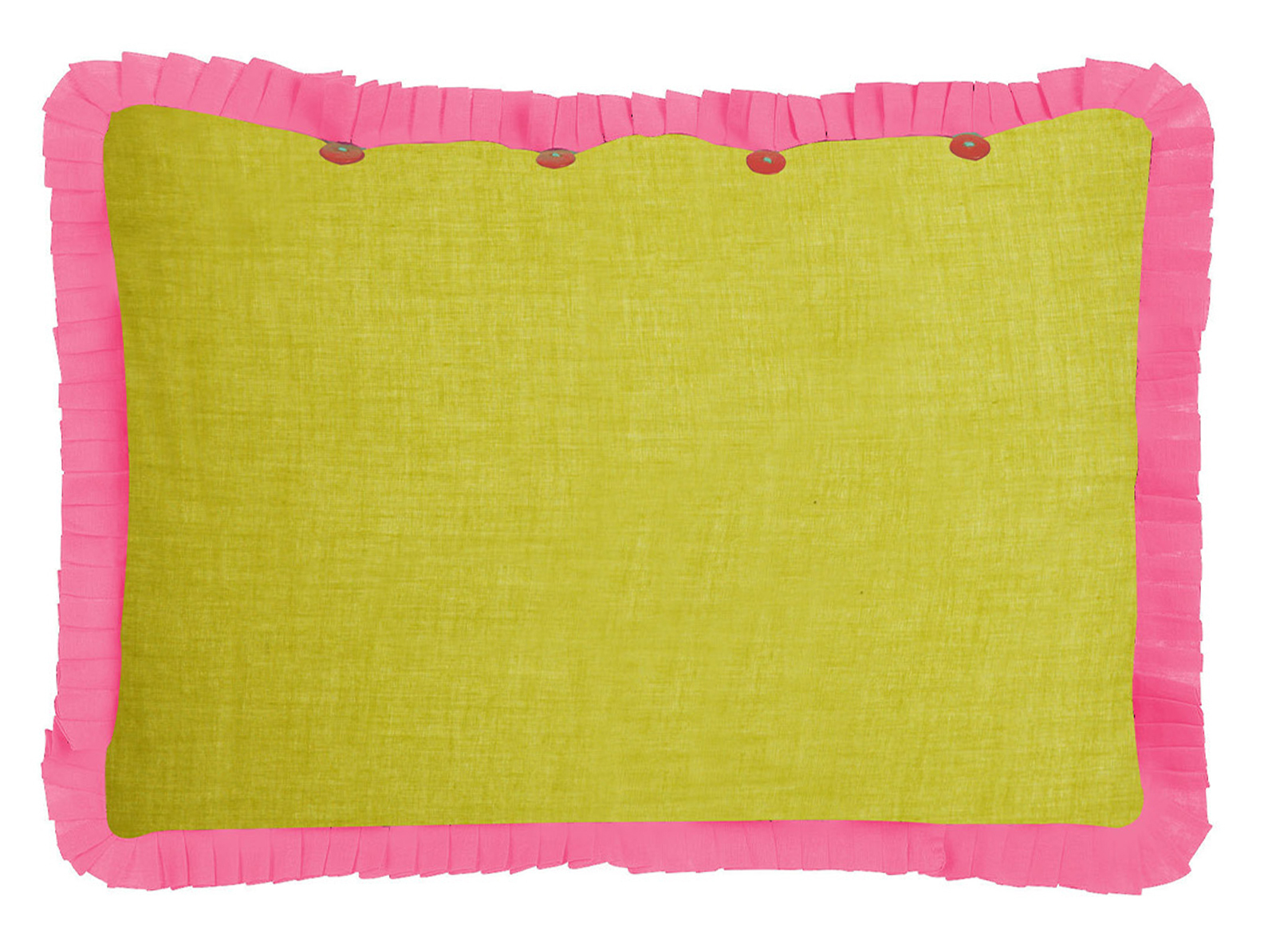 federa organza 35x50cm--acid green pink