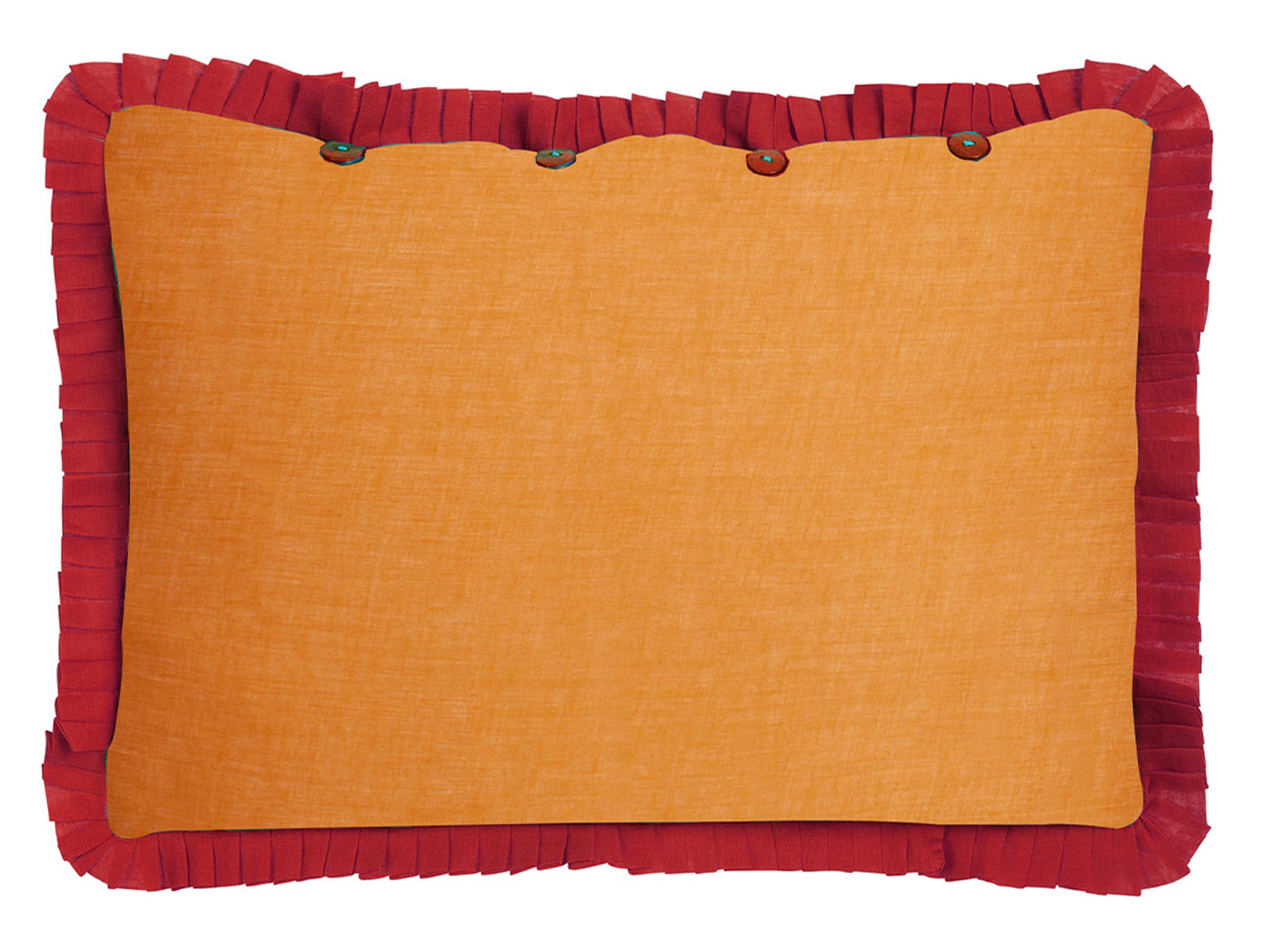 federa organza 35x50cm--mustard red