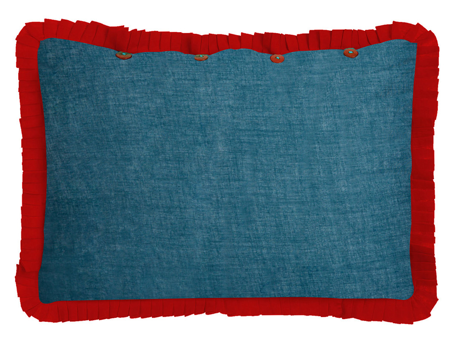 federa organza 35x50cm--peacock red