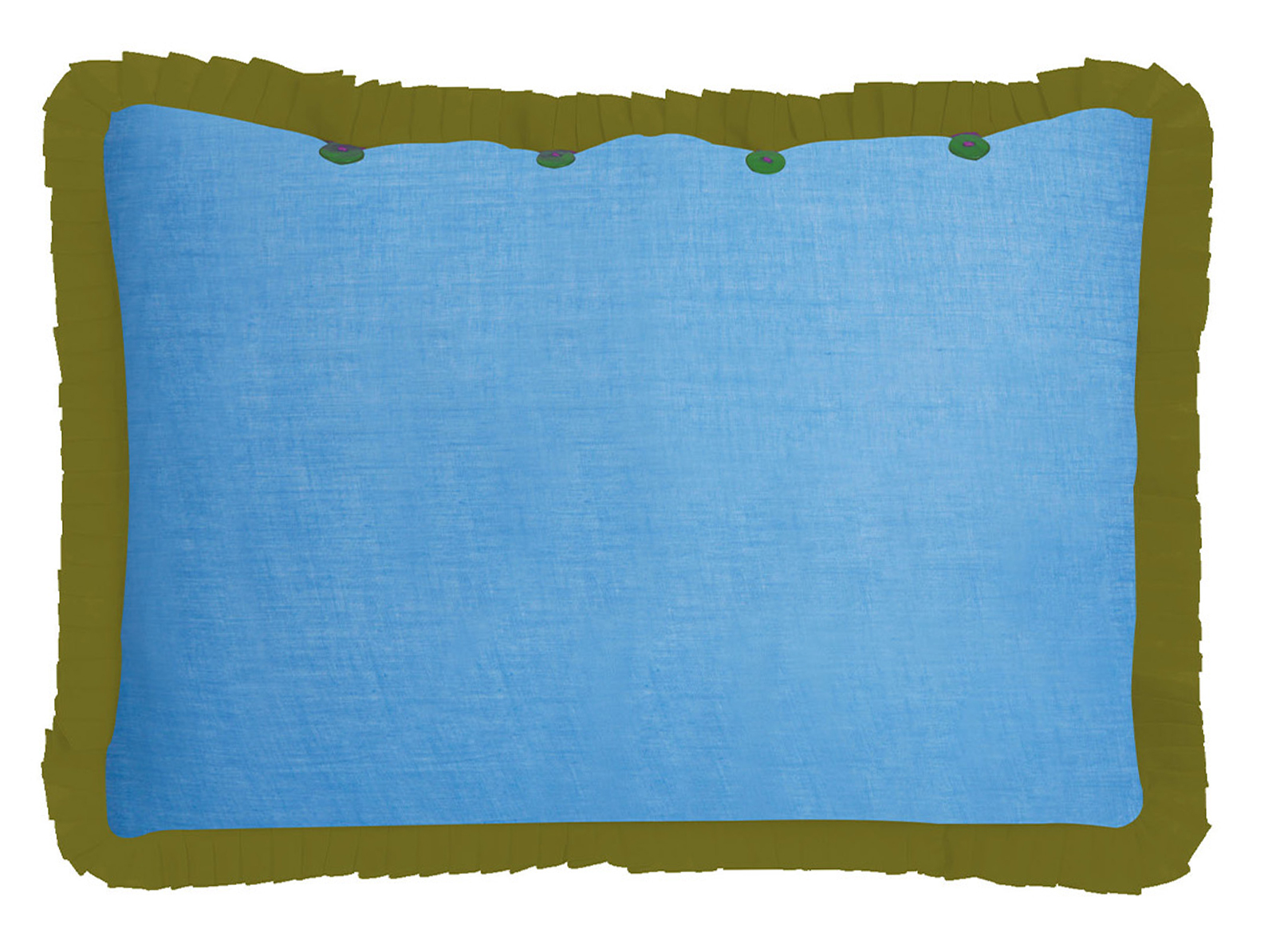 federa organza 35x50cm--pervich leaves green