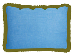 federa organza 35x50cm--pervich leaves green