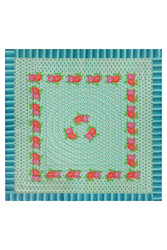 reversible quilt 250x270cm--hima big flower turquoise