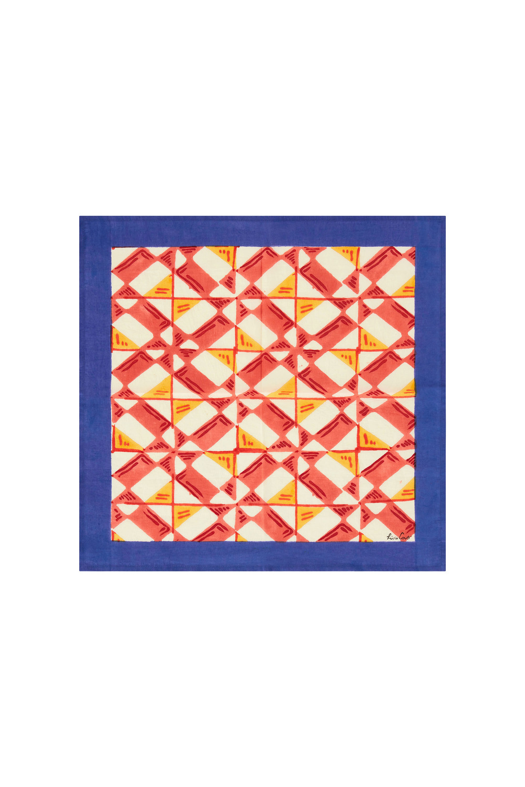 cotton napkin 50x50cm--positano red tiles