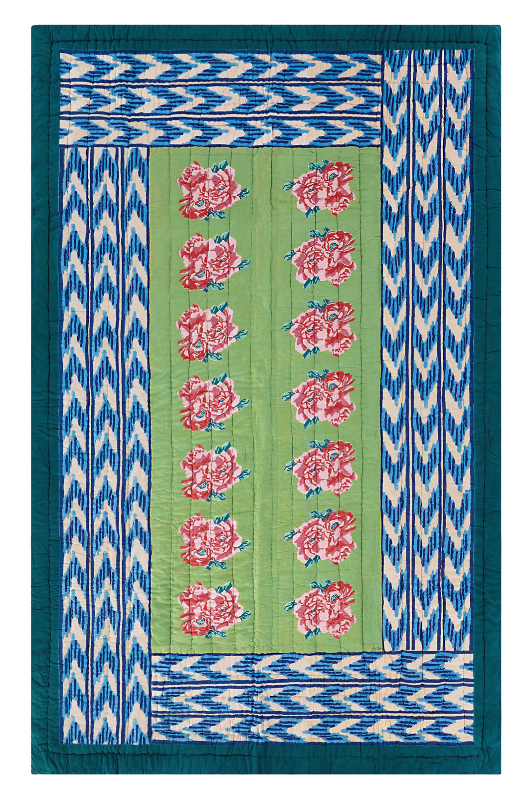 reversible quilt 180x270cm--nina rose mint
