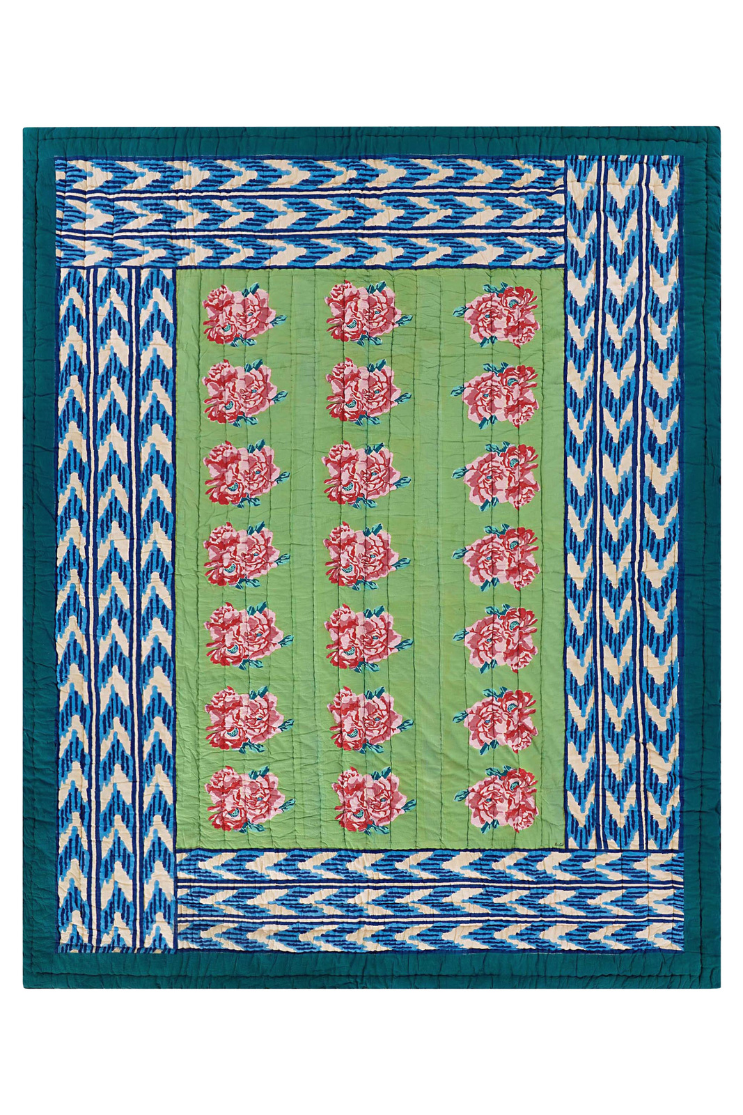 reversible quilt 220x270cm--nina rose mint