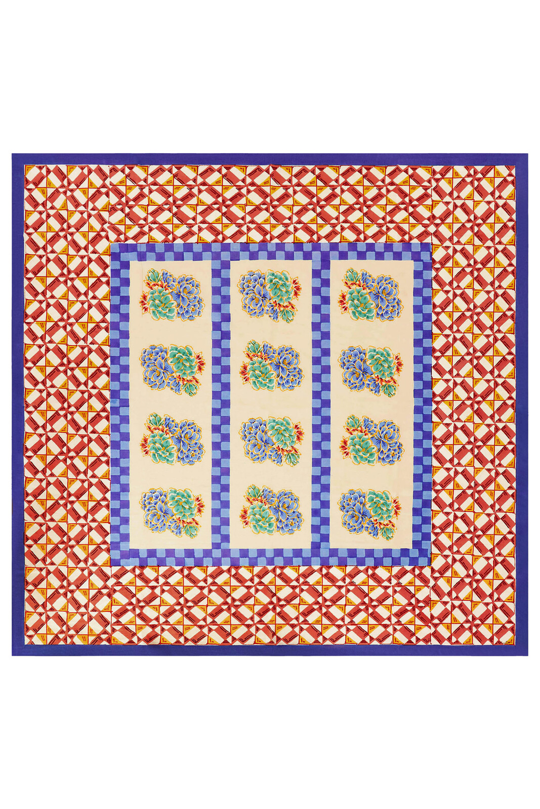 telo cotone 180x180cm--positano red tiles