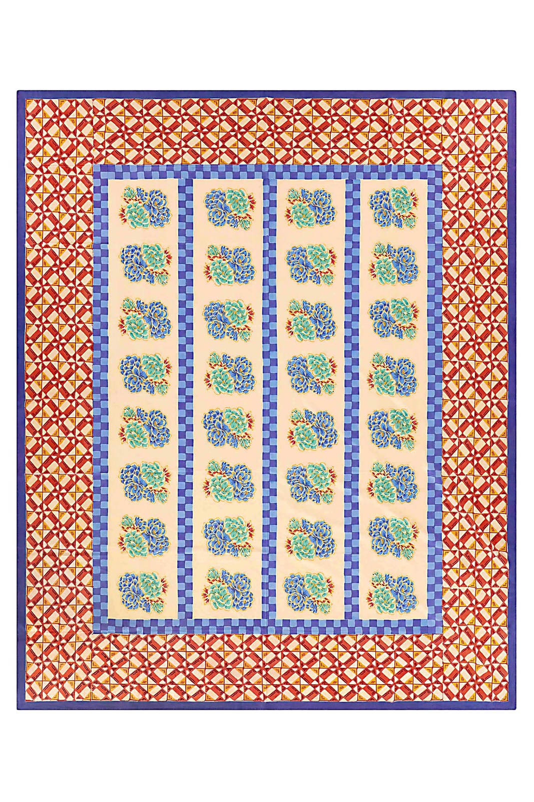 telo cotone 220x270cm--positano red tiles