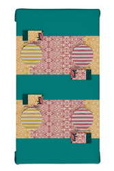 cotton runner 50x150cm--dam dam lilac gold