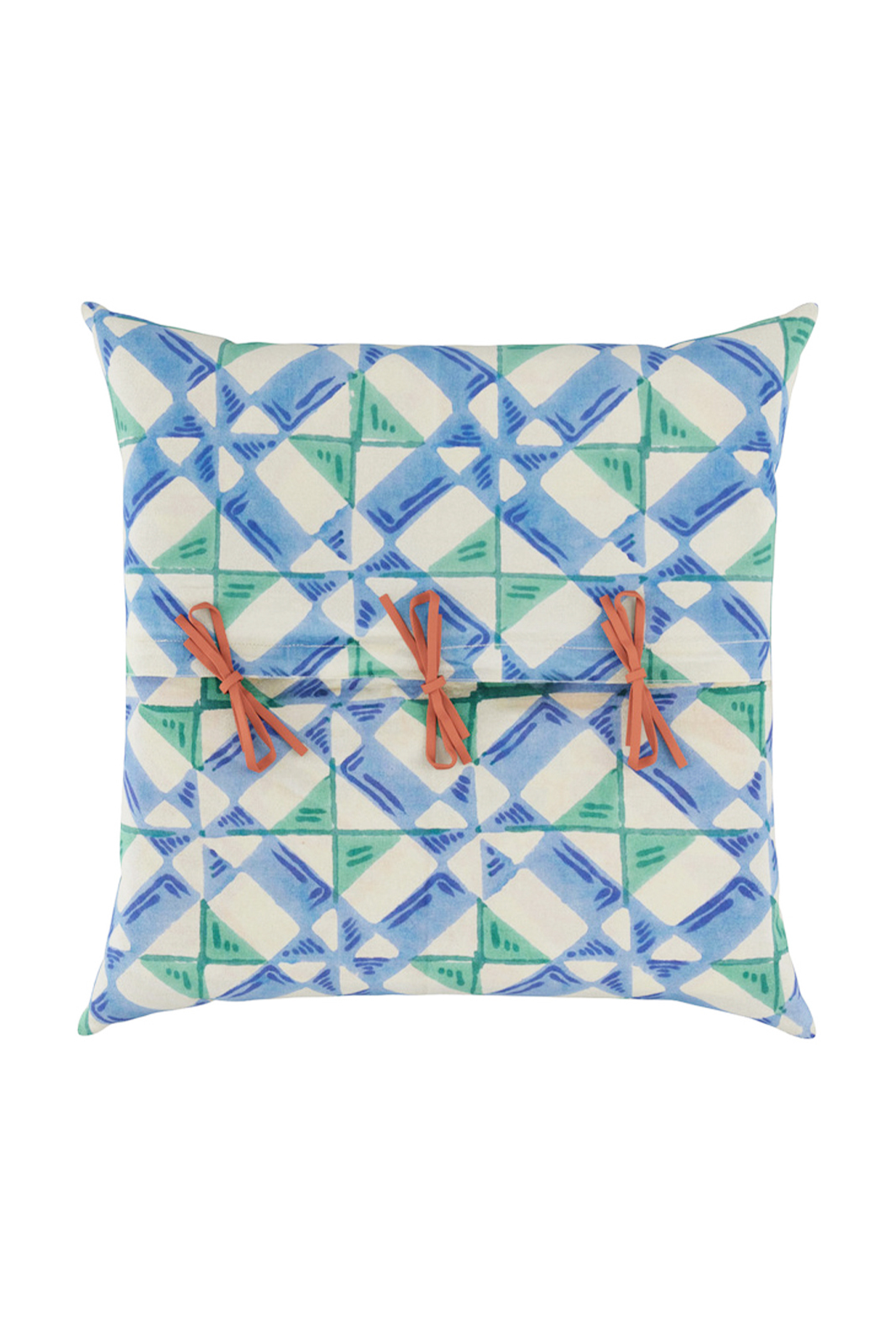 cotton cushion cover 45x45cm--positano red tiles