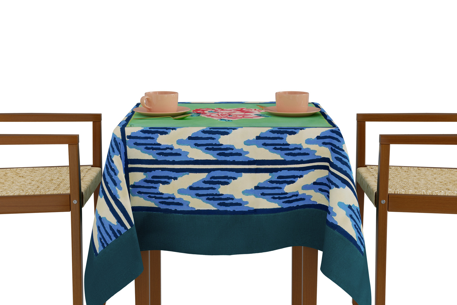 cotton cloth 110x110cm--nina rose mint