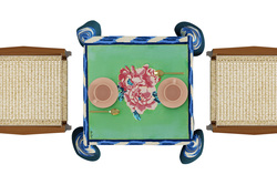 cotton cloth 110x110cm--nina rose mint