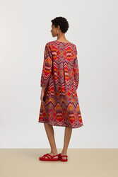 abito madhu--mathura ikat sugar red