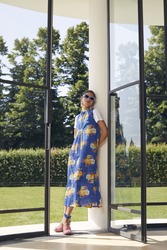 eve kaftan--dandelion blue