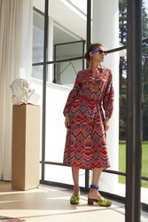 abito khubani--mathura ikat sugar red