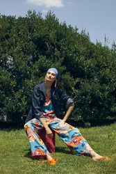 giacca saharian--denim blue