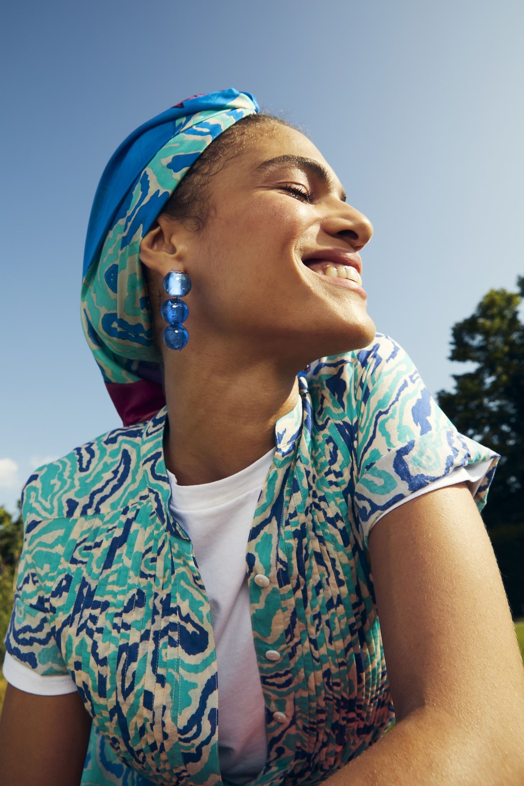 foulard seta 100x100cm--dragon cloud aqua